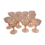 Pink champagne glass