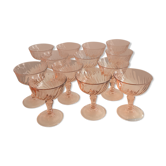 Pink champagne glass