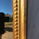 Mirror Louis XVI in between golden with gold leaf 50x150cm