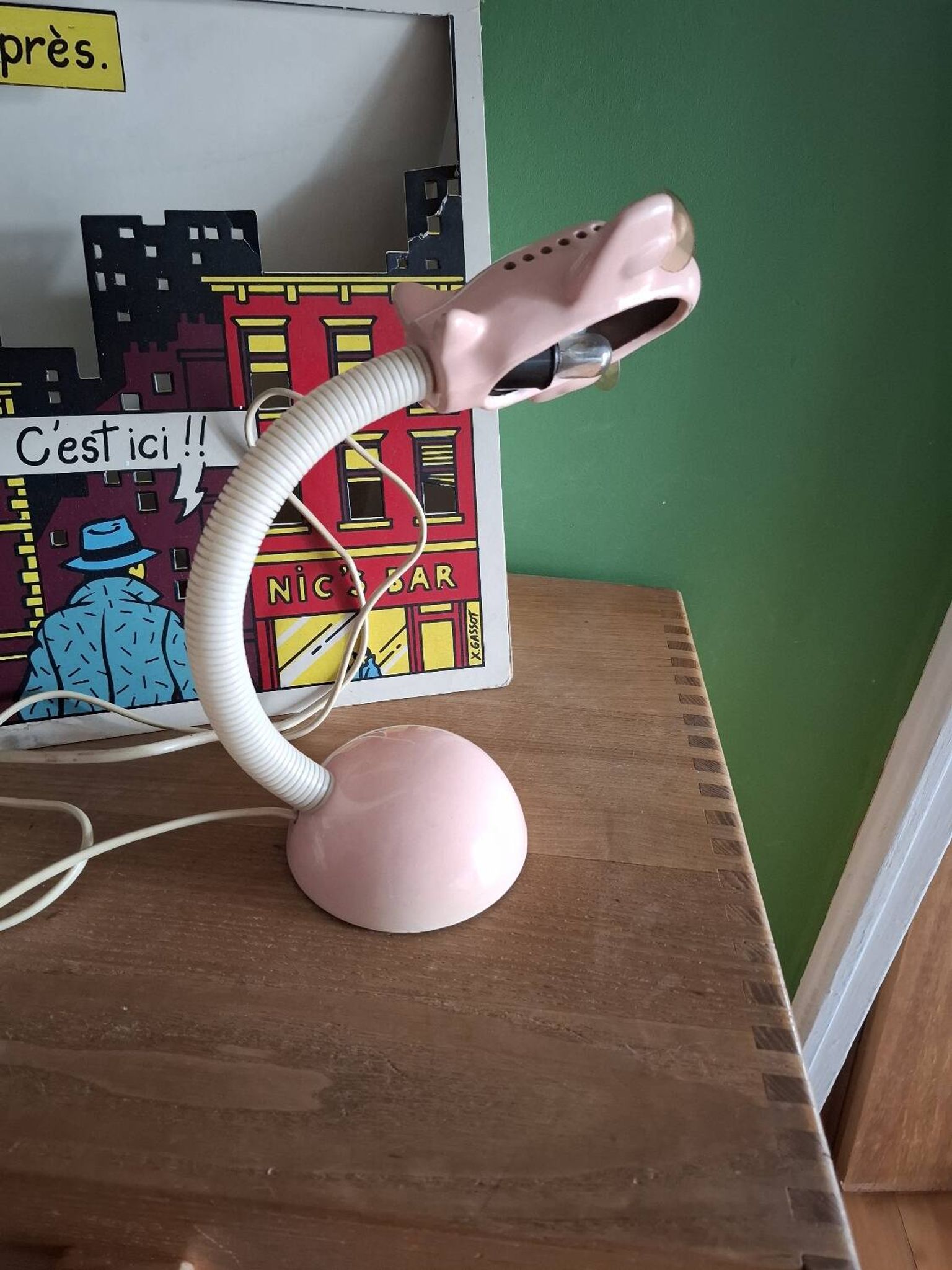 Ceramic airplane lamp