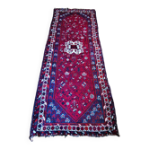 Tapis de couloir oriental fait main vintage  111 cm X 302 cm