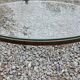 Round coffee table Perre Vandel Villa d'Este double tops in glass base gold metal
