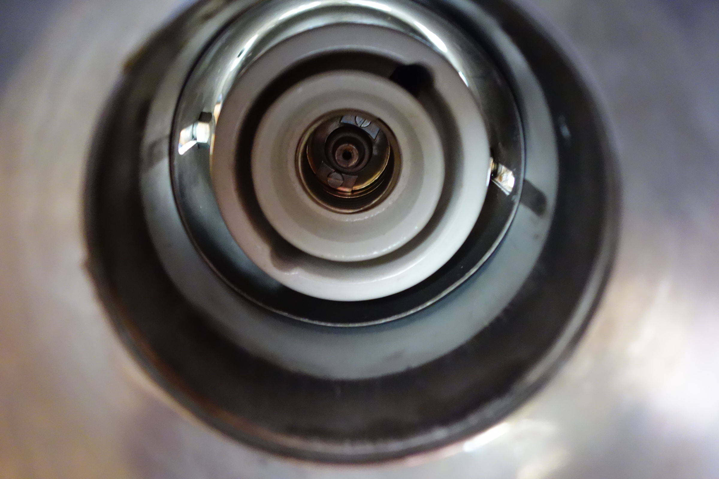 Hanging lamp industrial aluminum 1950 1960