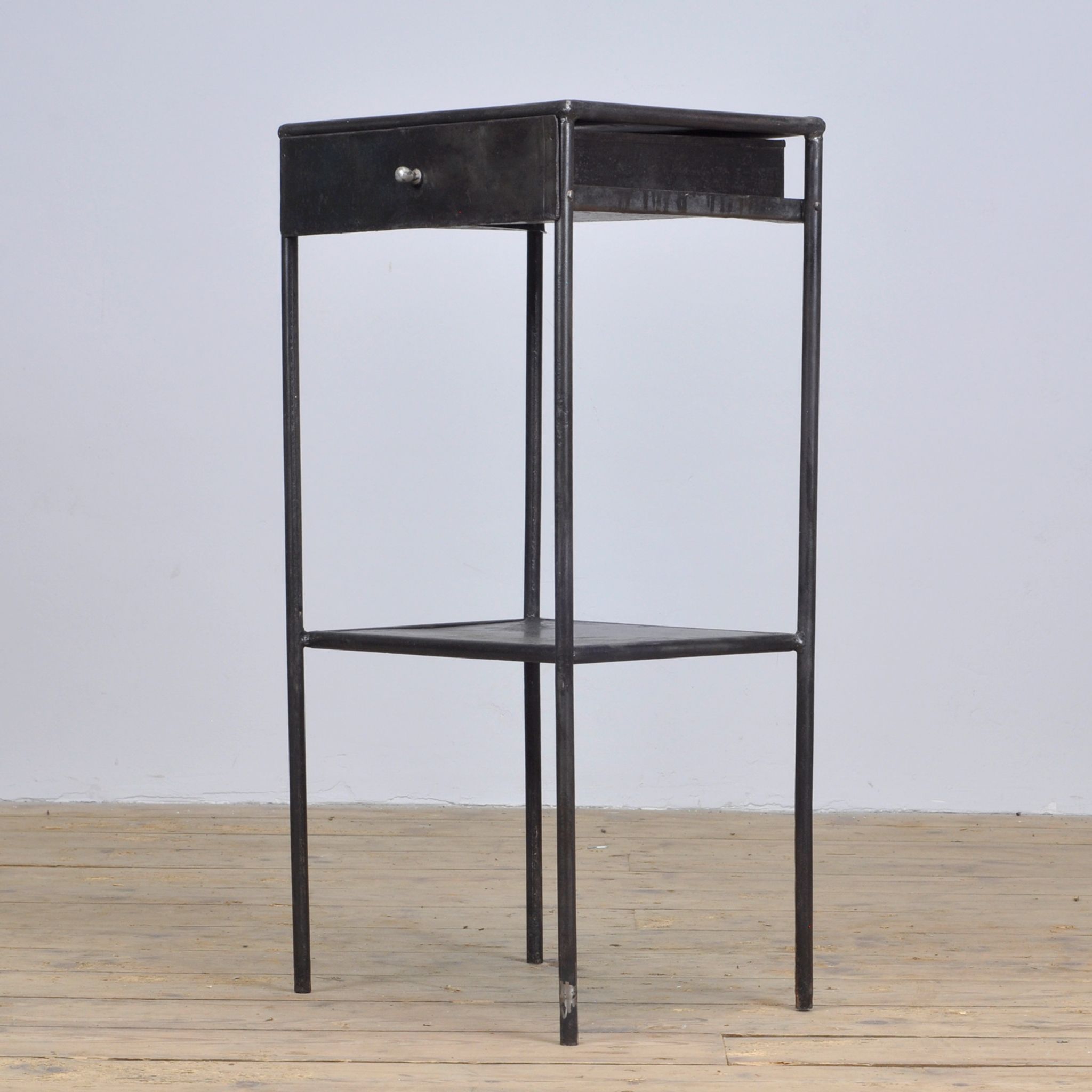 Steel hospital bedside cabinet, 1920's