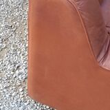 Pair of armchairs and De Sede sofa in cognac leather from the 70s/80s