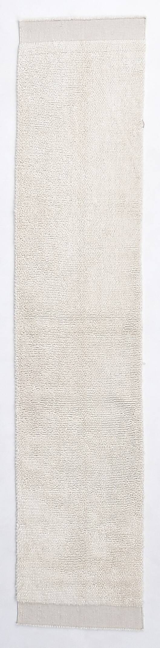 2x10 Neutral White Wool Moroccan Runner Rug, 67x301Cm