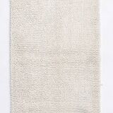 2x10 Neutral White Wool Moroccan Runner Rug, 67x301Cm
