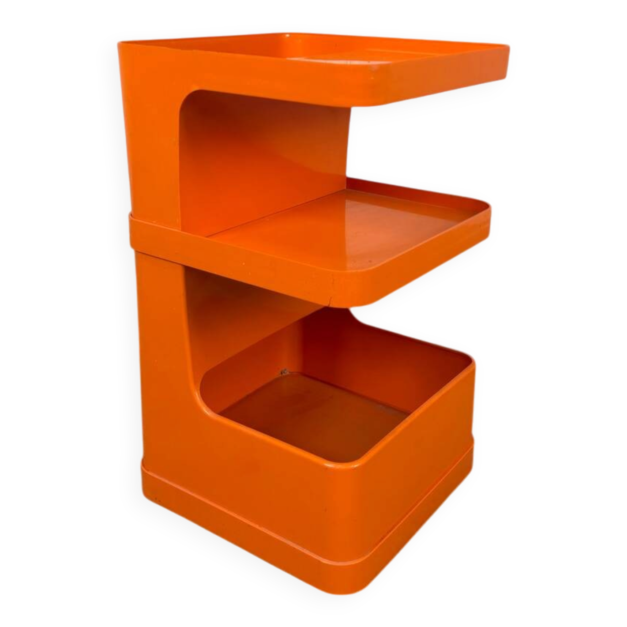 Chevet, desserte Flair orange pour Prisunic