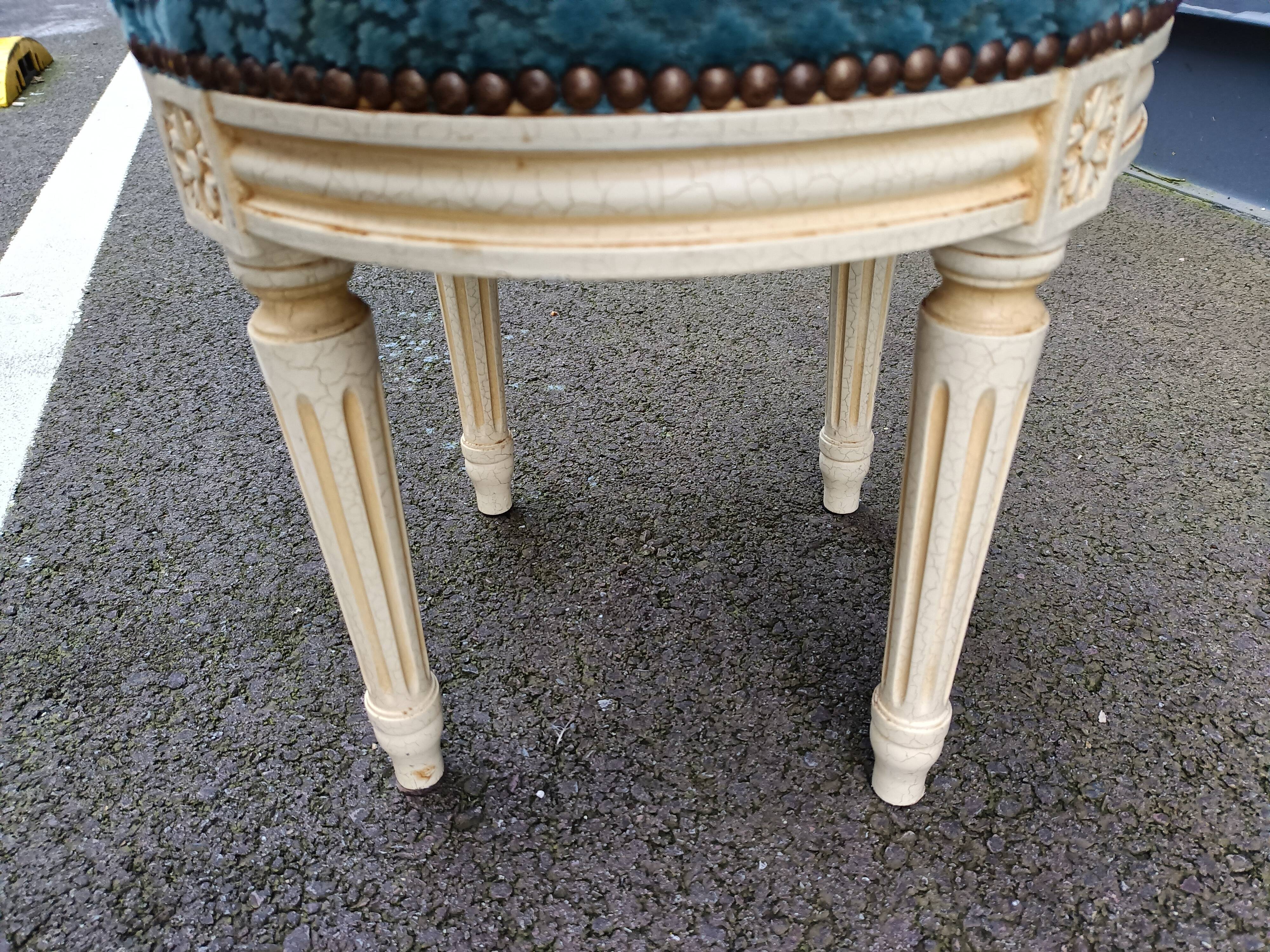Stool footrest old style louis xvi