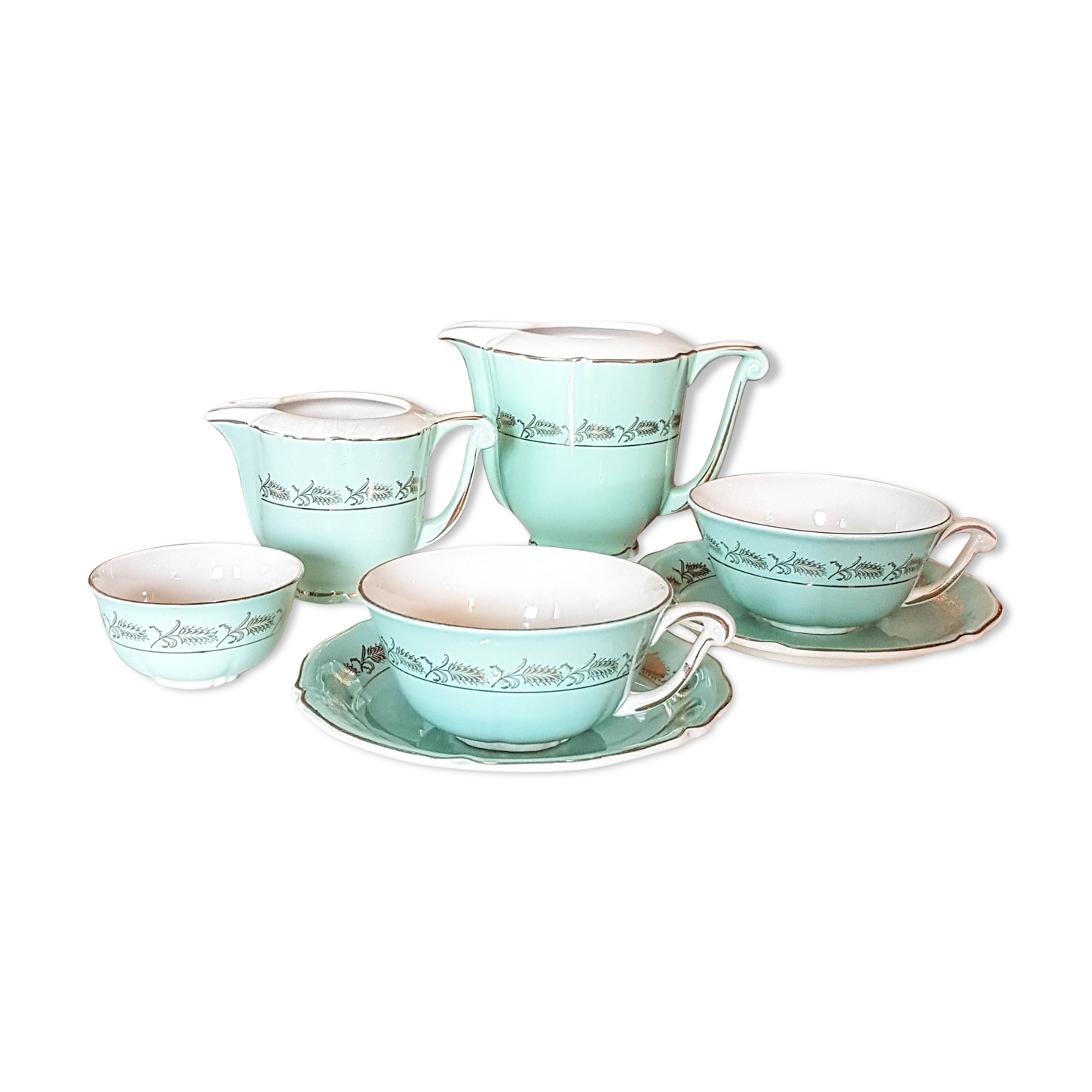 Tea service semi-porcelain céranord St Amand