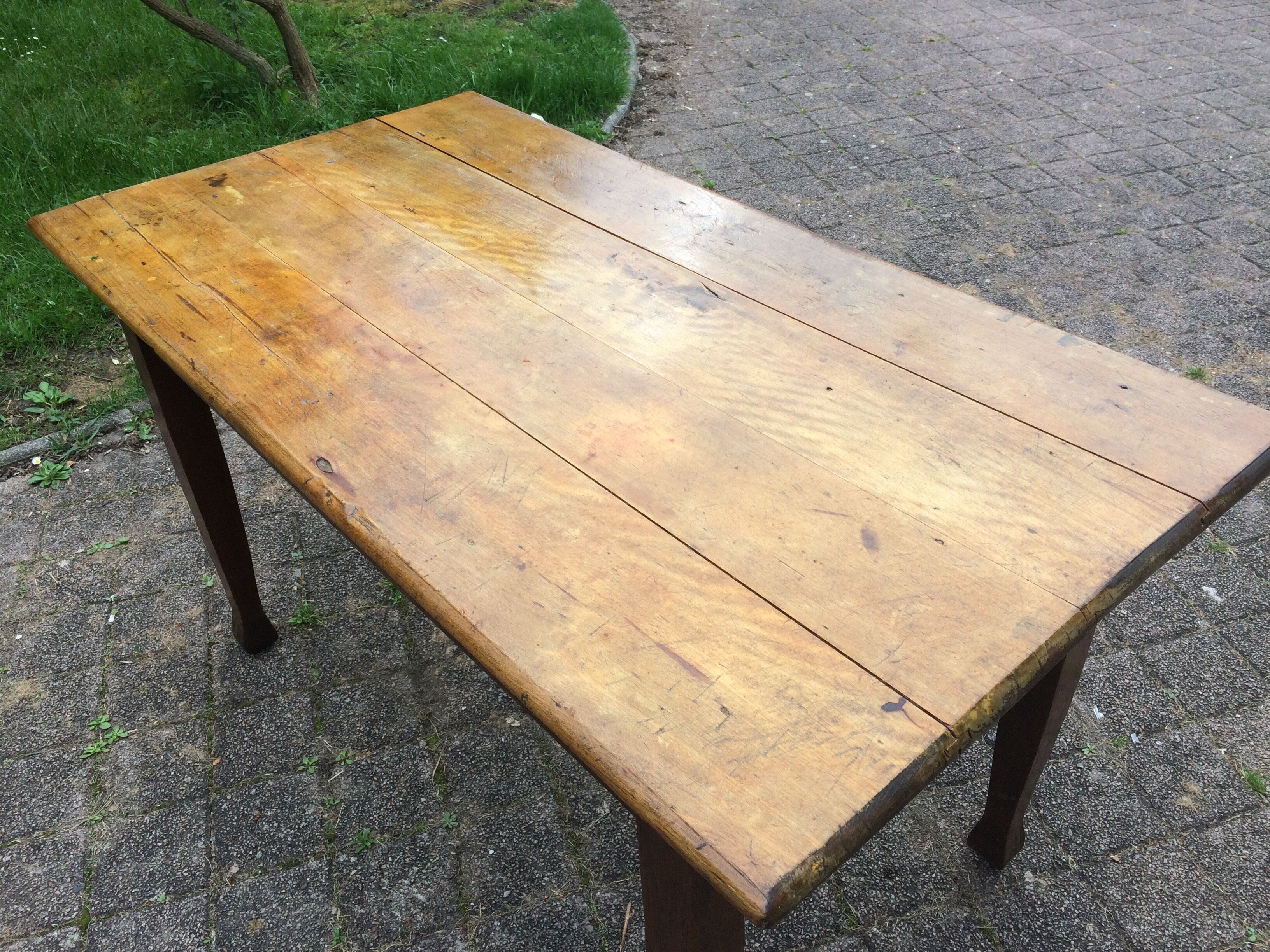 Rustic solid wood kitchen table