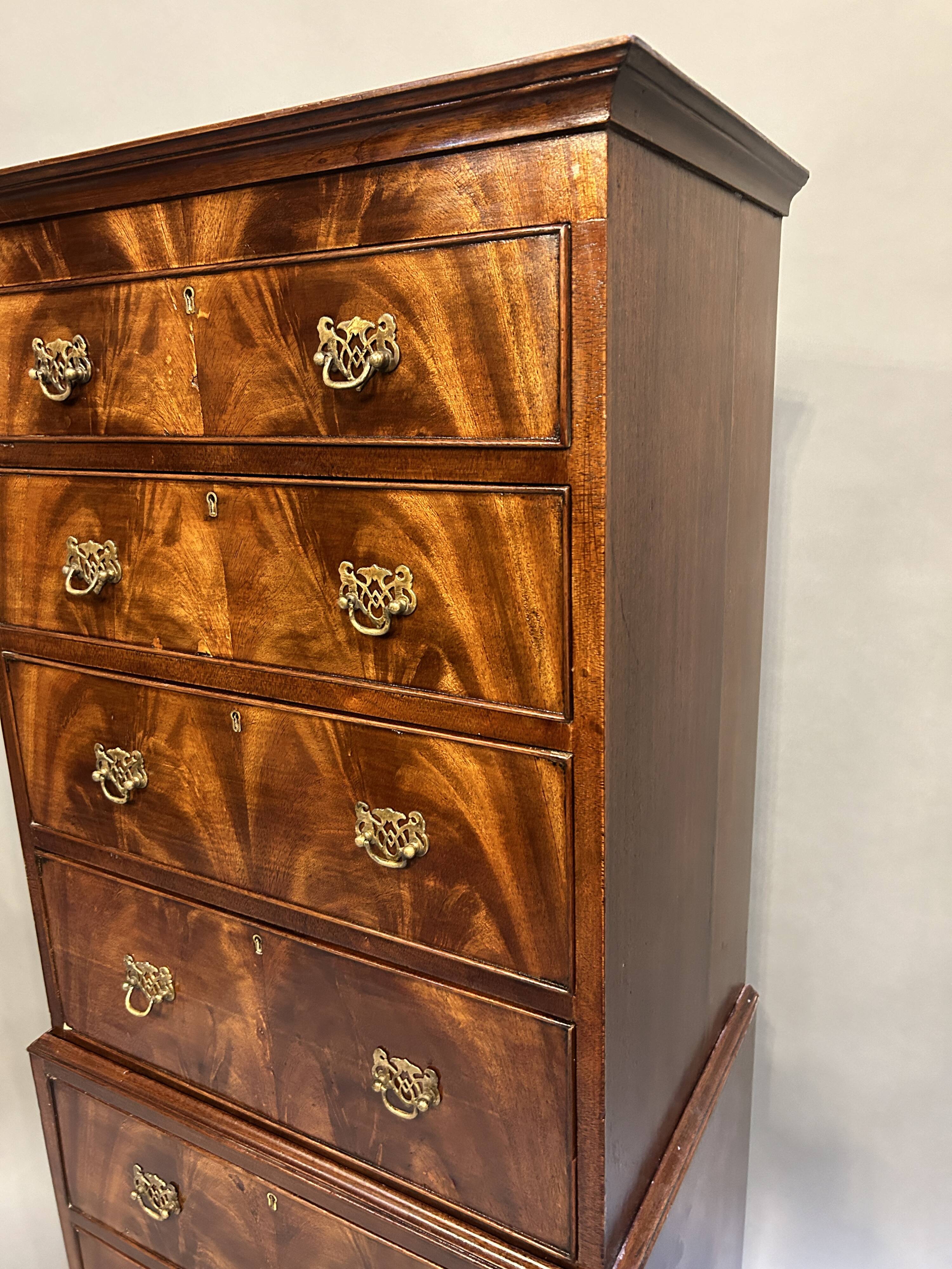 Georgian Revival tallboy chest on chest