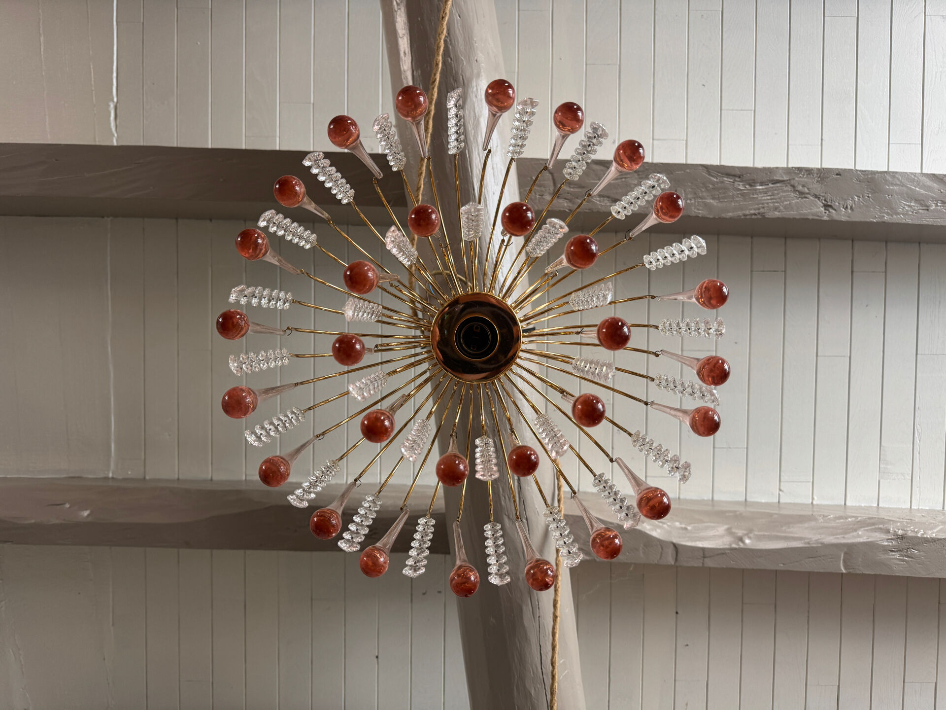 Murano lustre with drops and crystals