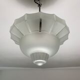 Suspension globe glass art deco cocoon shape skyscraper