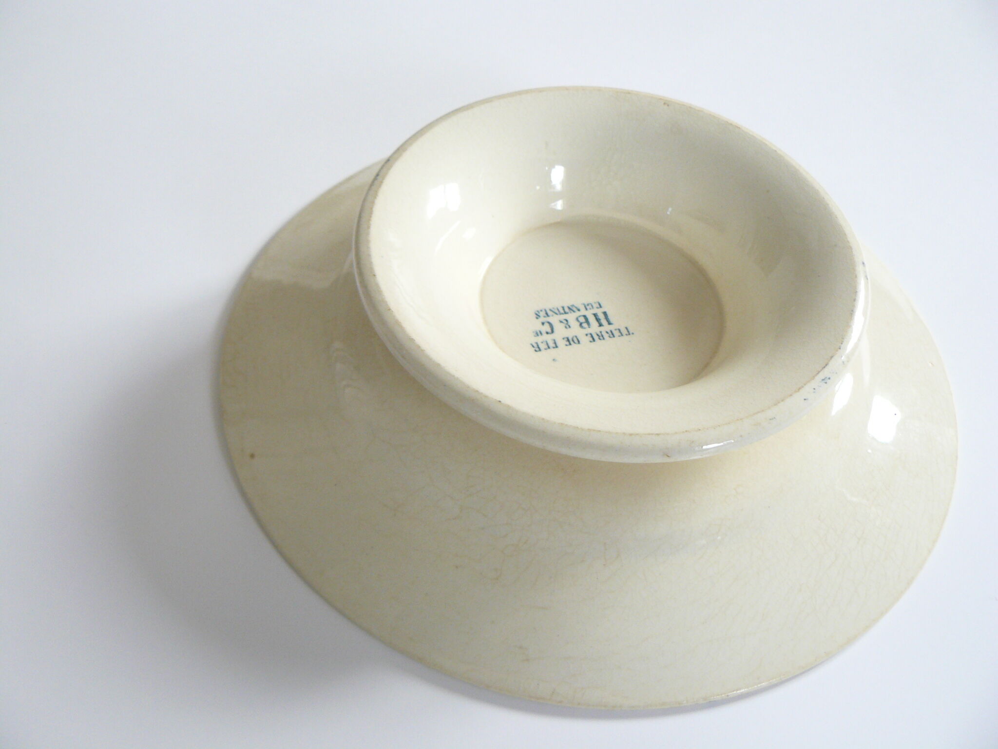 Compote low walk earthenware Earth iron model Eglantine