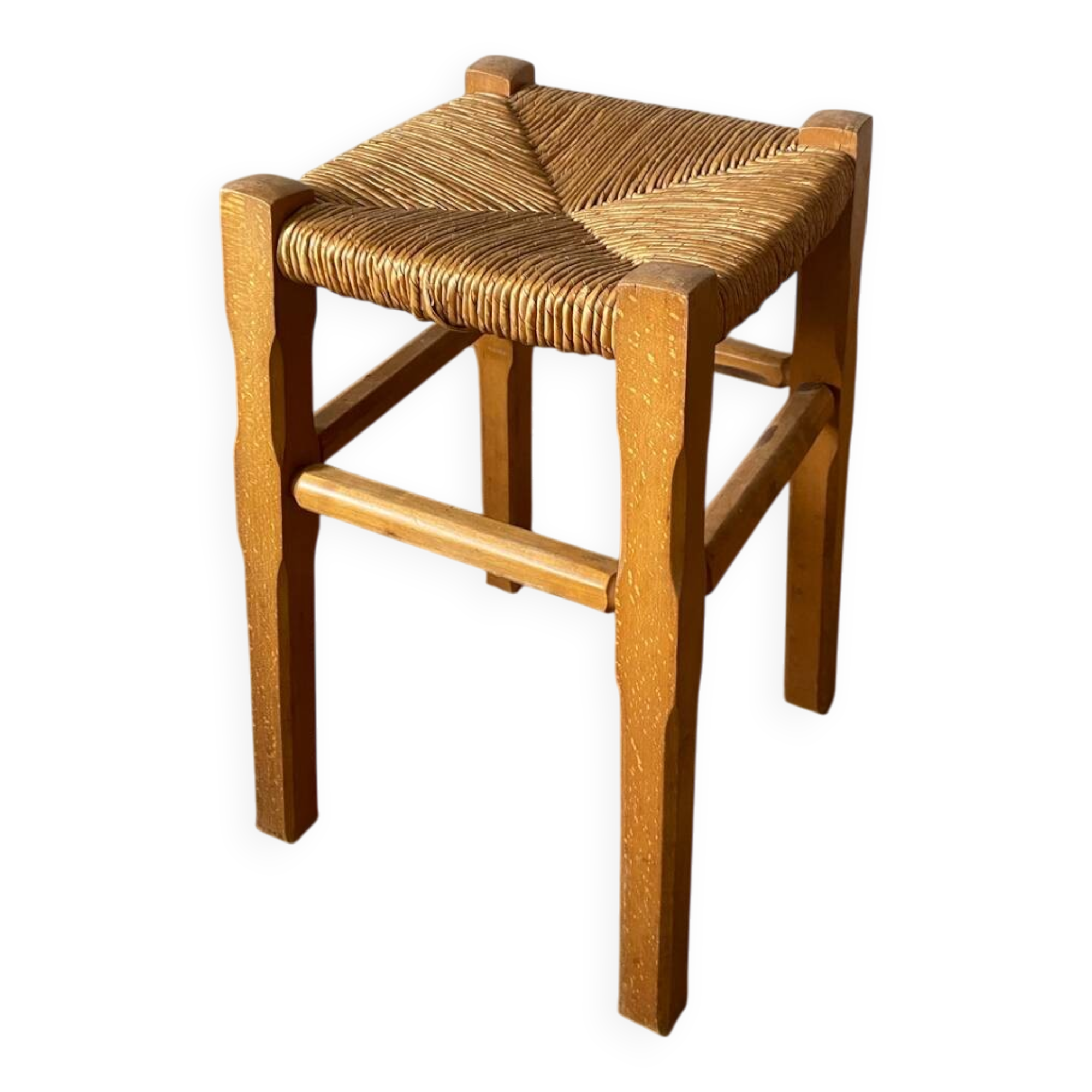 Tabouret bois paille