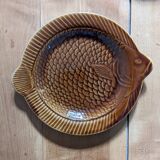 Assiettes et plat poisson Sarreguemines