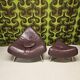 Chili leather armchair with ottoman by Paul Falkenberg