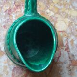 Green water pitcher by Poët Laval, Art Deco headband model