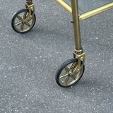 Minimalist solid brass server from the 60s