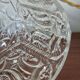 Suspension in moulded glass with floral decoration