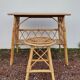 Bureau en rotin avec tabouret vintage- 1950s