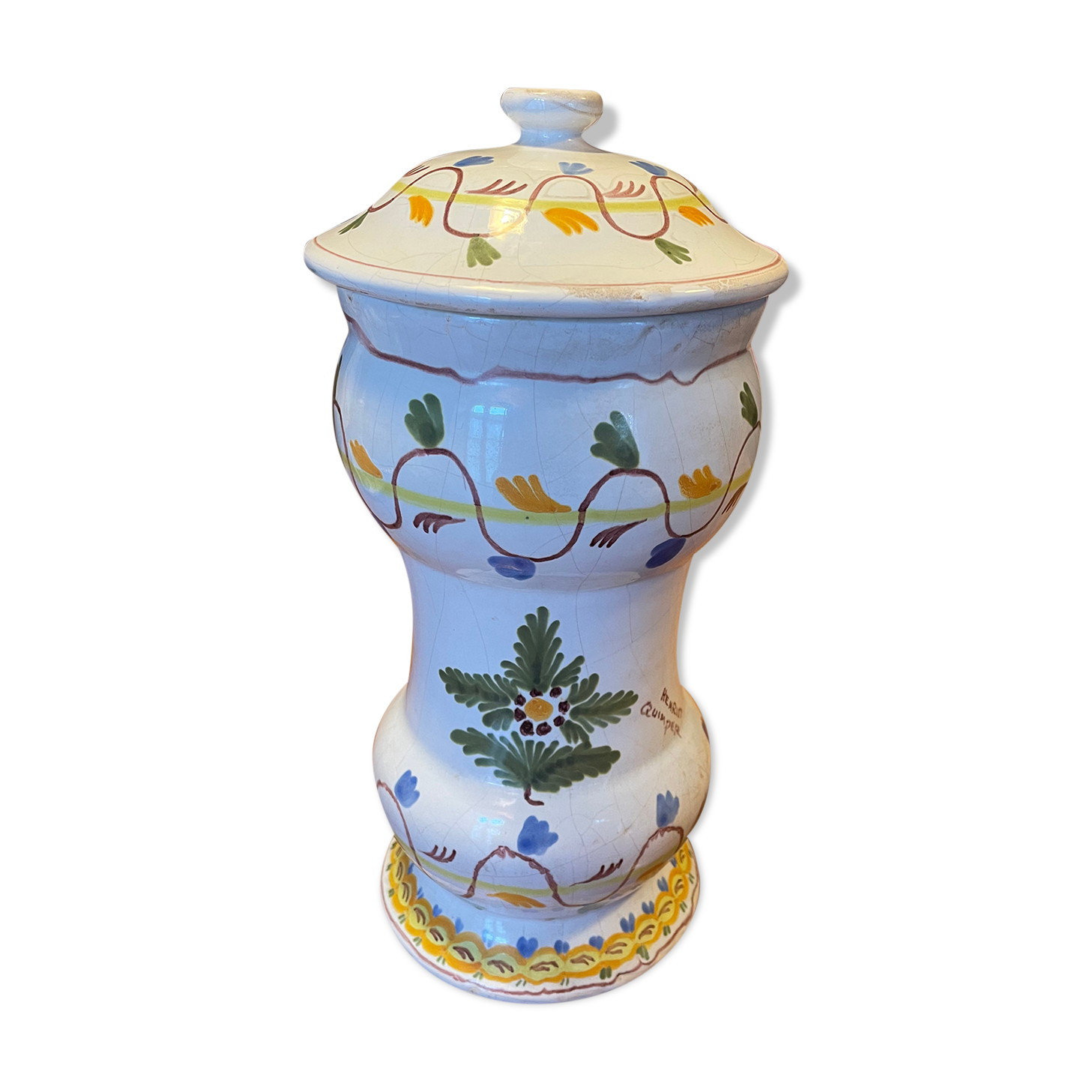 Pot with Henriot Quimper lid