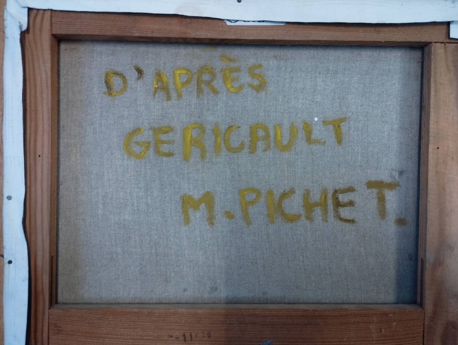 Painting portrait of man oil on canvas