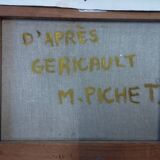 Painting portrait of man oil on canvas