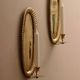 Vintage Swedish Oval Wall Sconces in Brass