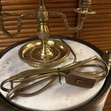 Empire style bouillotte lamp in brass and green sheet metal - Electricity