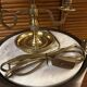 Empire style bouillotte lamp in brass and green sheet metal - Electricity