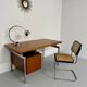 Teak and metal desk designed by George Frydman Efa 1960s vintage