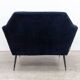 Fauteuil Dutchbone en velours bleu profond