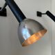 Pair of vintage wall lights, chrome and matte black metal, France 1960