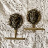 Brass lion head hooks