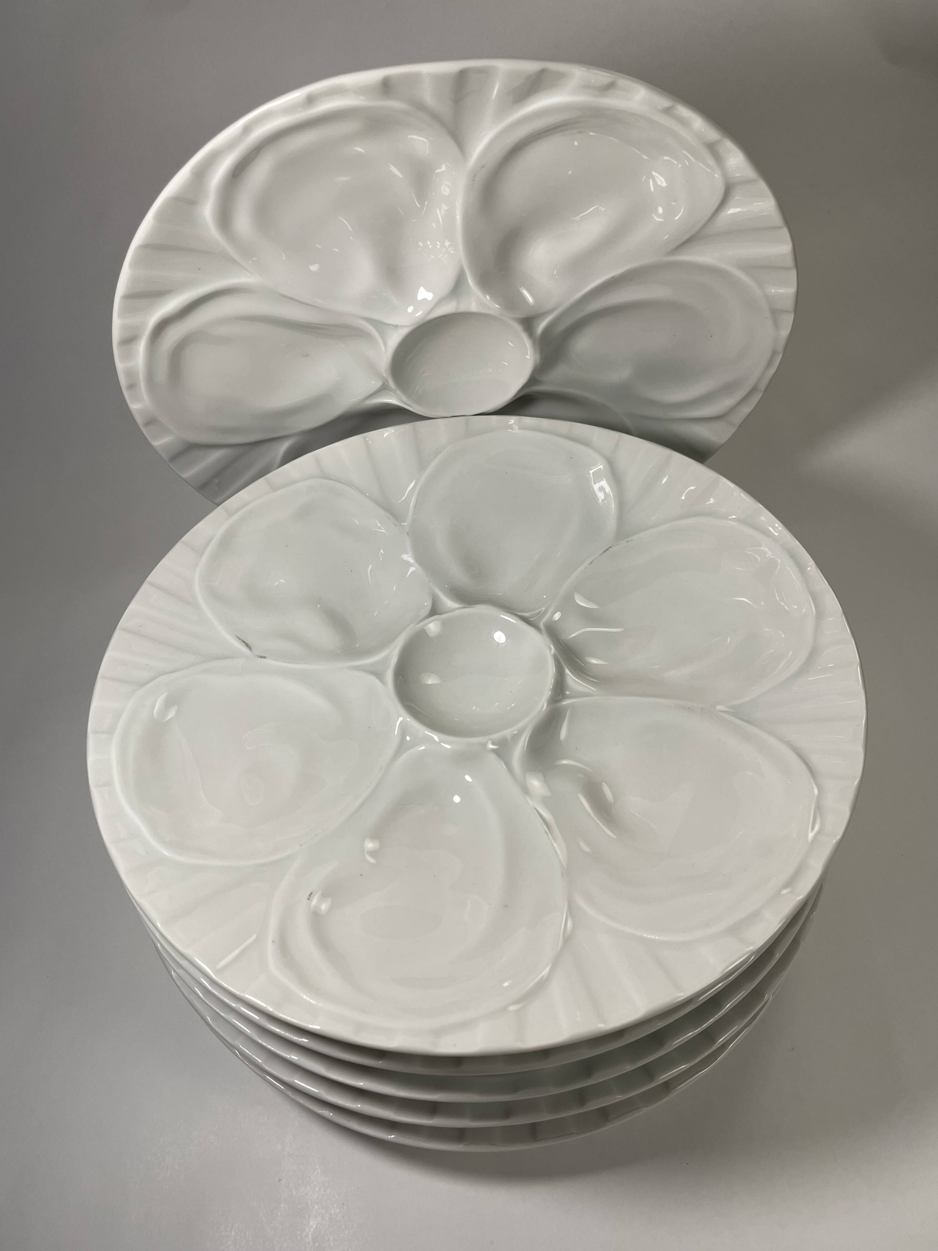 Lot de 6 Assiettes à Huîtres Pillivuyt