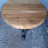 Bistro coffee tables 60/60cm thick solid wood top