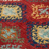 Hand-Knotted Tribal Unique 244 cm x 295 cm Multicolor Wool Carpet