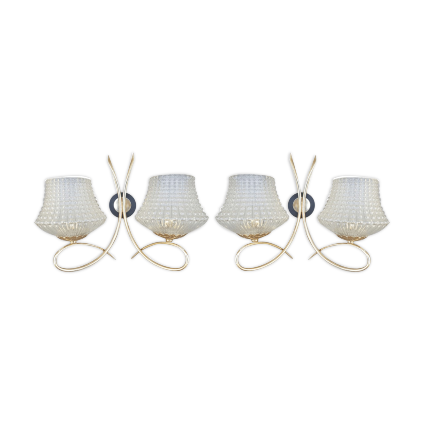 Pair double appliques Arlus, vintage, 50s