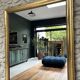 Pearled fireplace mirror 162.5/107.5cm gilded with gold leaf, fireplace trumeau, mirror.
