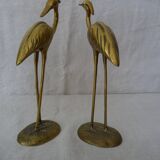 Pair of waders brass birds