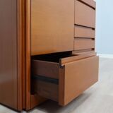 1970s Italian walnut Angelo Mangiarotti 4D series cabinet bar