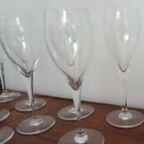 8 Baccarat water glasses signed Saint Remy model