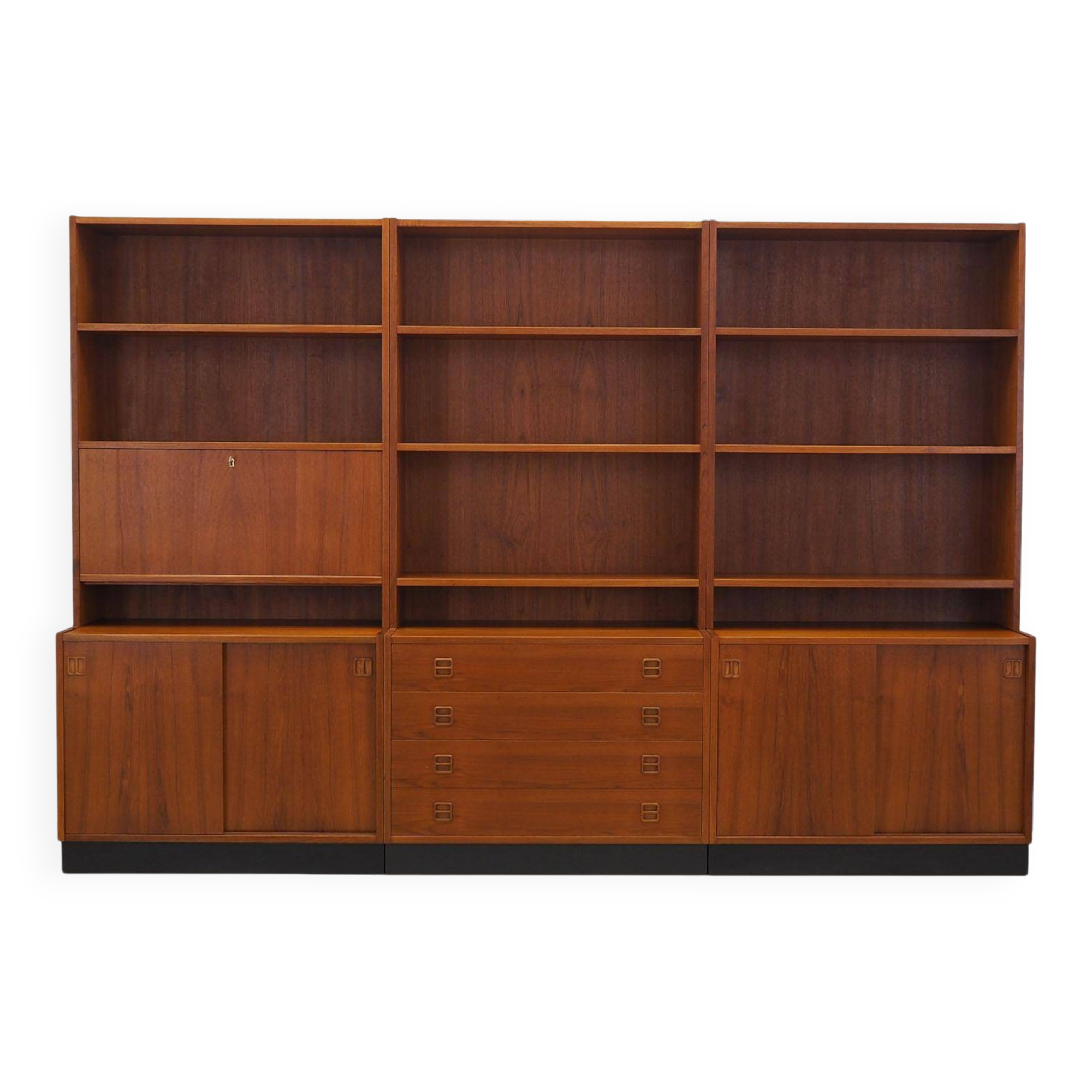 Set of three teak bookcases, Danish design, 1960s, made in Denmark