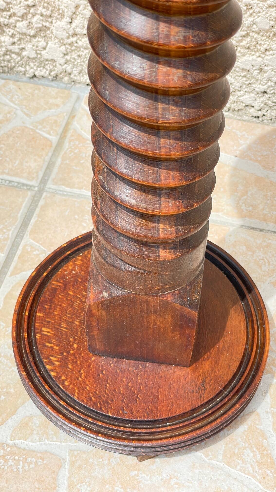 Charles dudouyt vintage oak plants holder