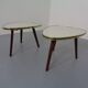 Mid-Century German Tripod Flower Side Tables, 1960s, Set of 2