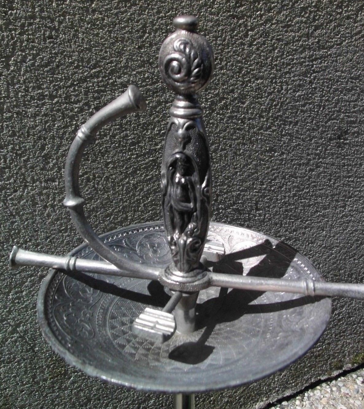 Ashtray metal on foot height 80 cm