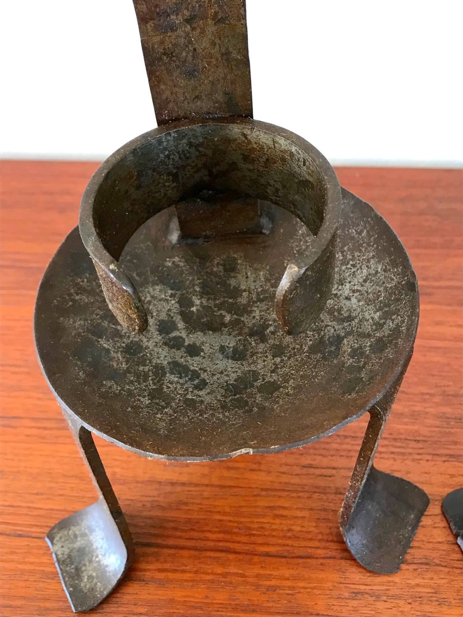 Vintage wrought iron candle holders from the 70s