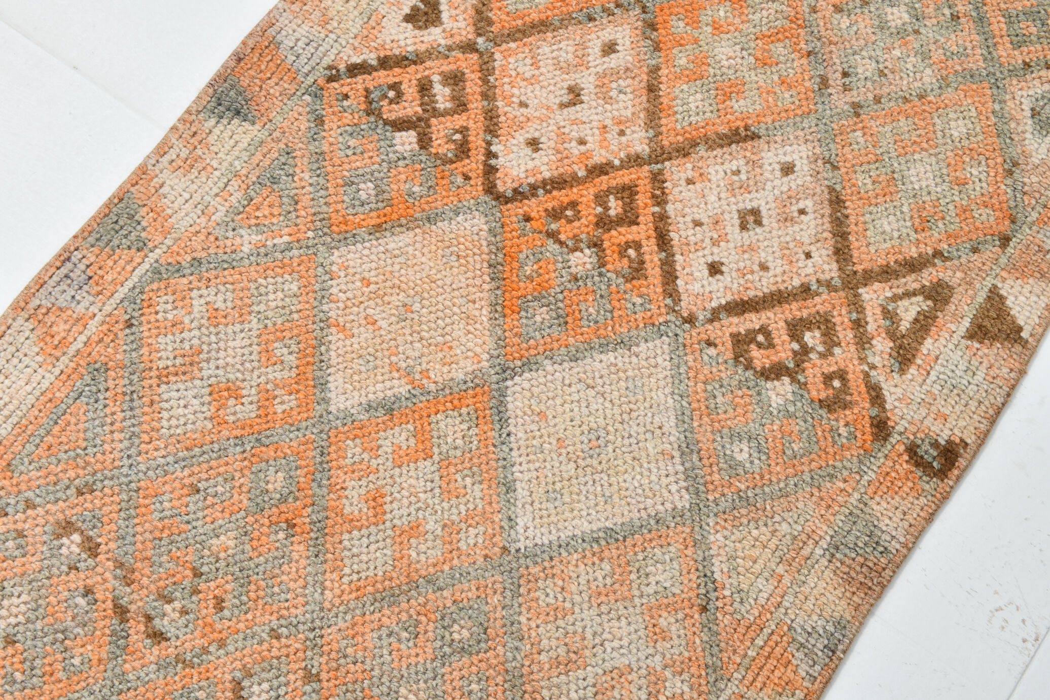 Turkish runner rug 79x373cm